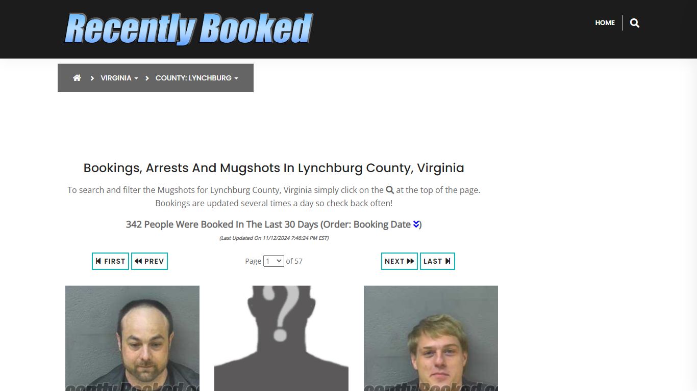 Bookings, Arrests and Mugshots in Lynchburg County, Virginia