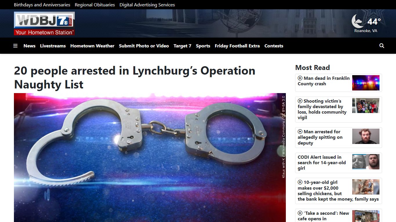 20 people arrested in Lynchburg’s Operation Naughty List - WDBJ