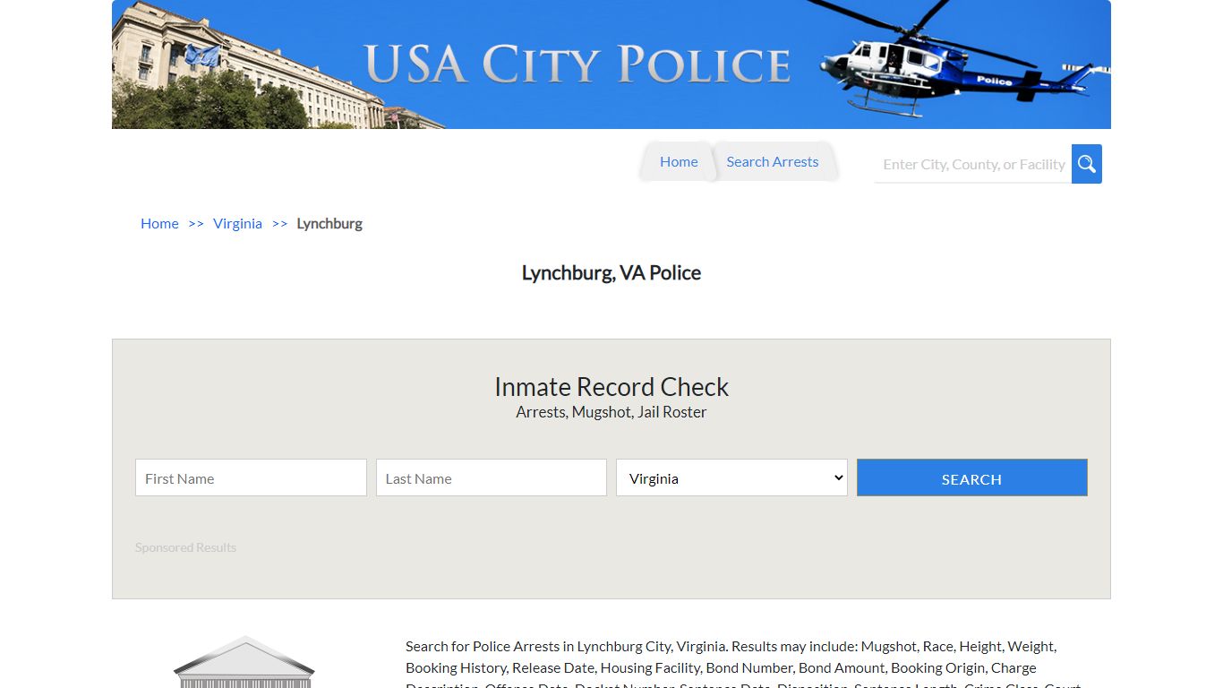 Lynchburg, VA Police | Jail Records